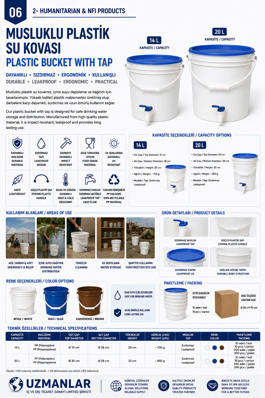 Plastic Bucket with Tap