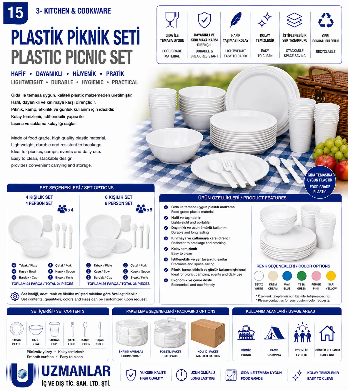 Plastic Picnic Set