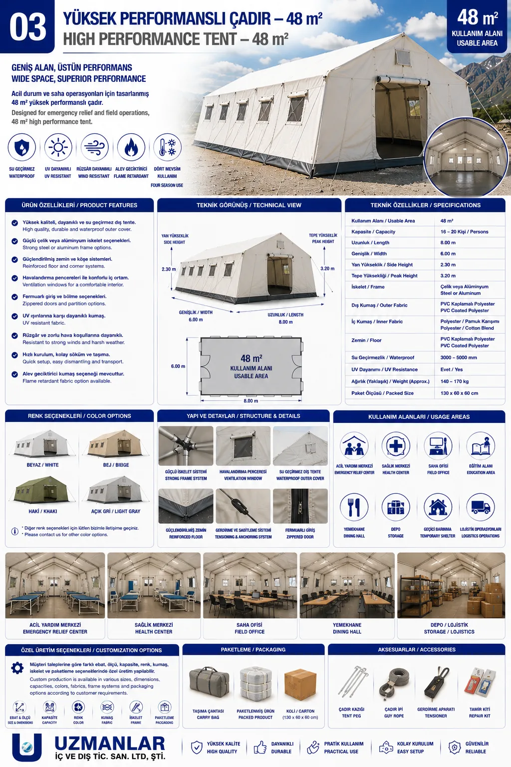 High Performance Tent – 48 M²